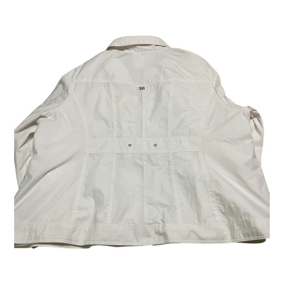 Dressbarn Woman White Utility Jacket – Size 18/20 – Cotton Nylon Blend, Full Zip - Picture 4 of 11